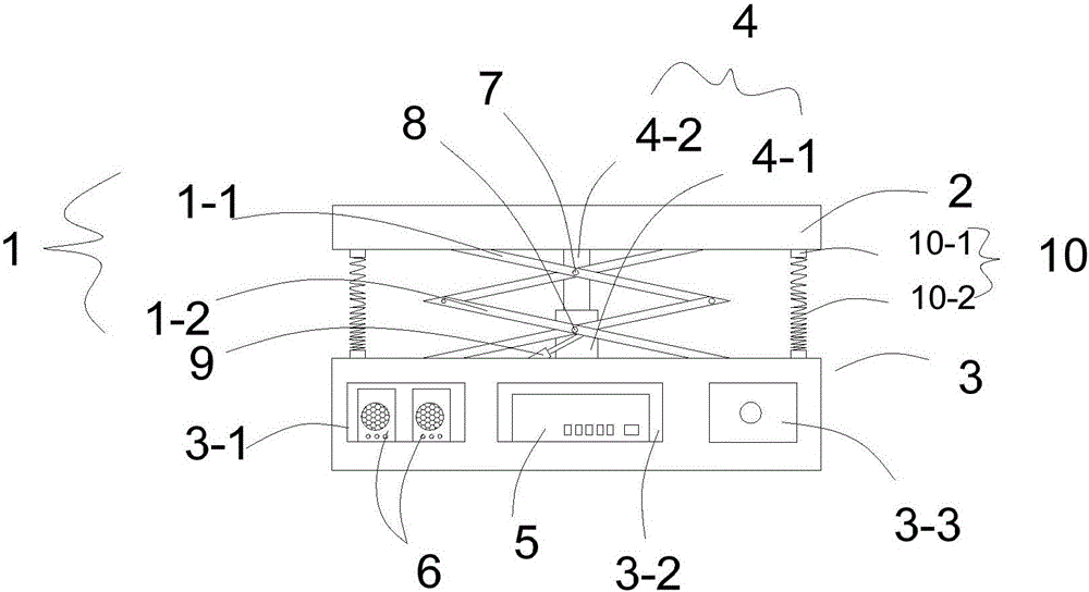 Lifting pedestal used for intelligent computer