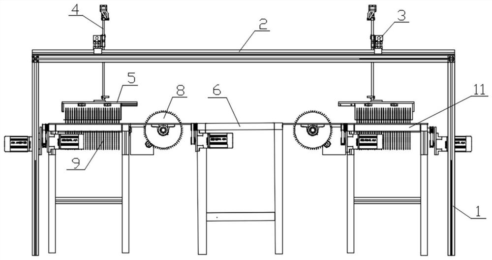 Fully-automatic safe bone sawing machine adopting double knives and multiple knives to perform successive cutting and control method thereof