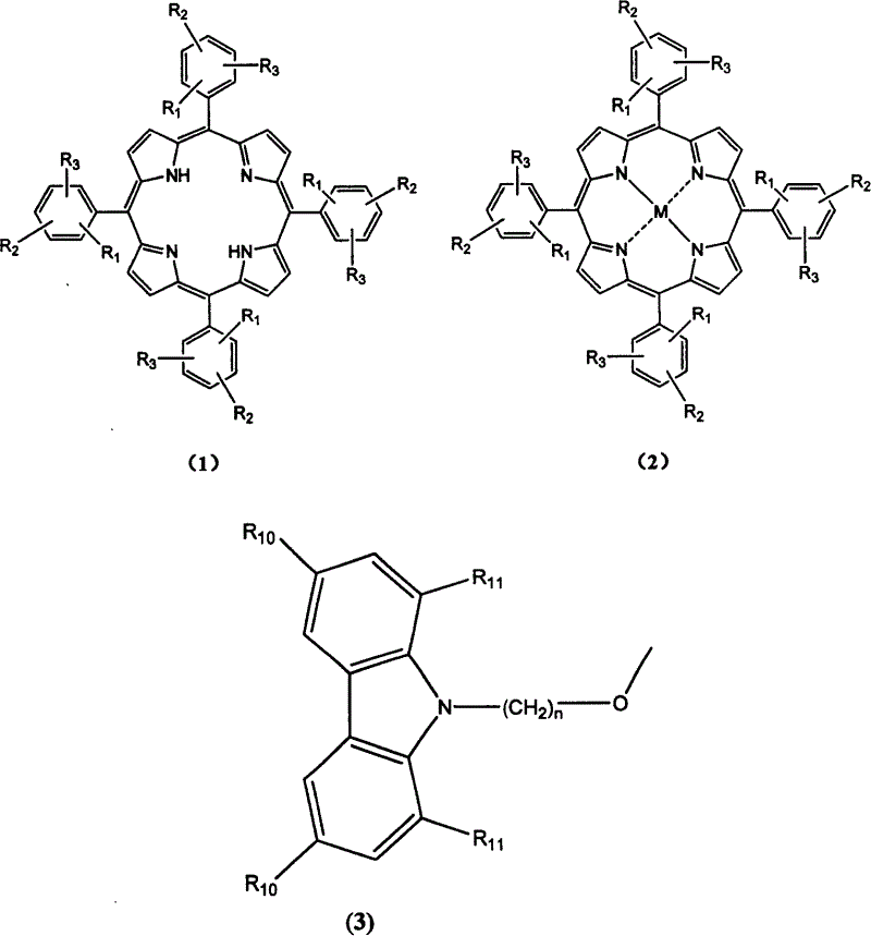 Tetraphenyl porphyrin derivative and its application in organic electroluminescent device