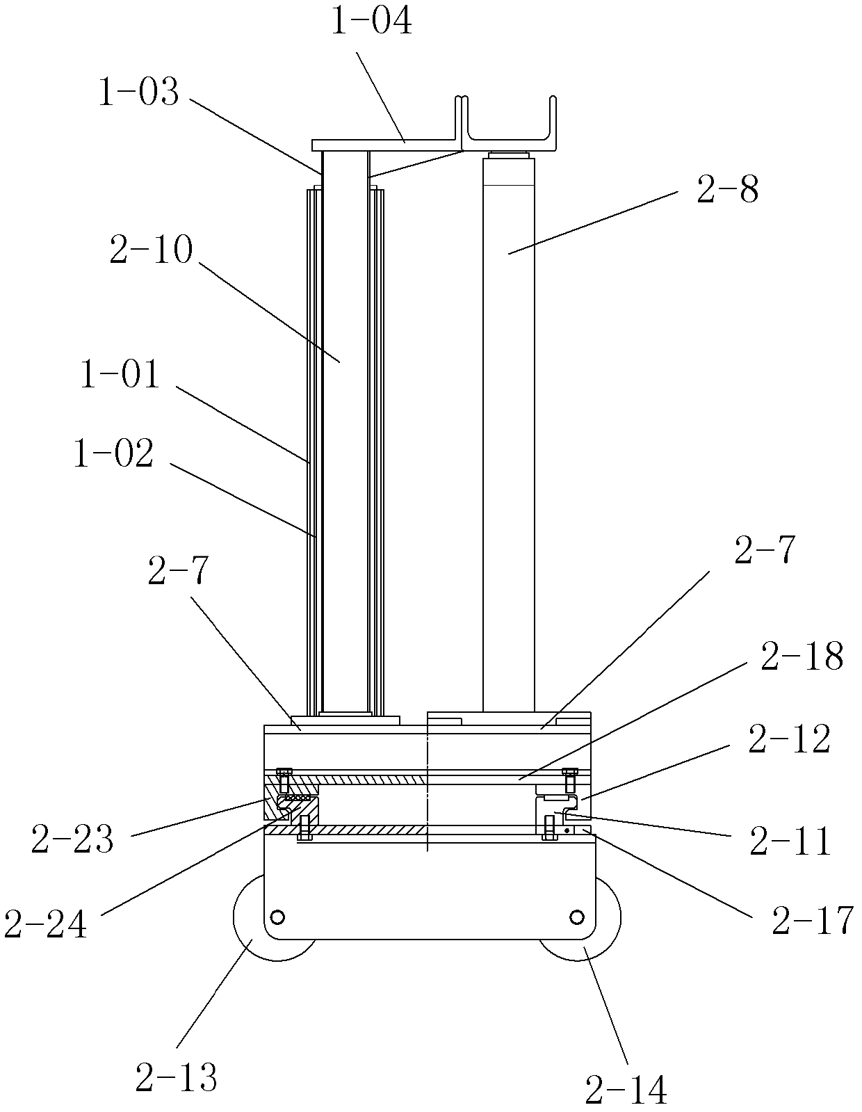 Transport mechanism for tunnel construction