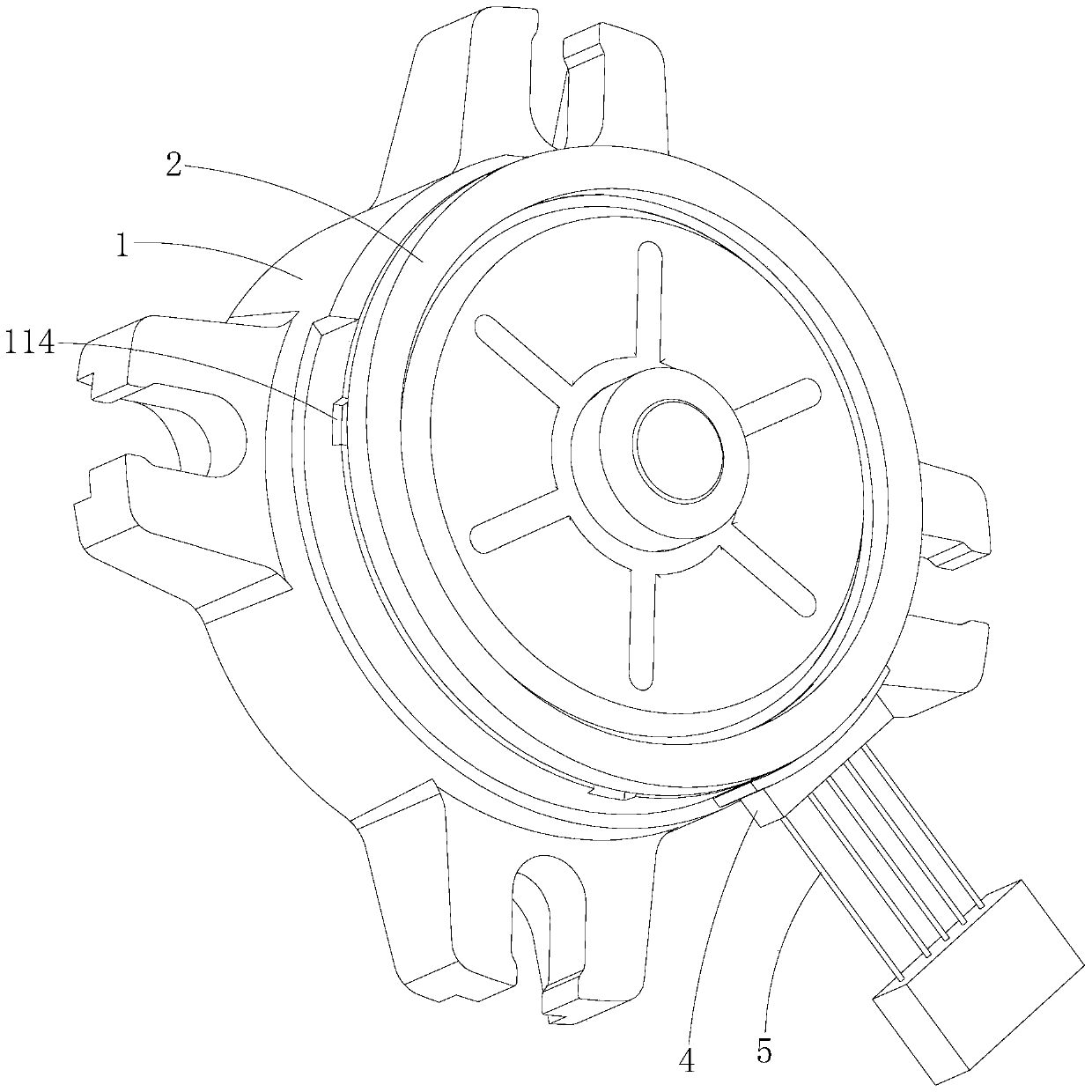 Waterproof sealing structure of plastic-encapsulated stator and bearing end cover and plastic-encapsulated motor