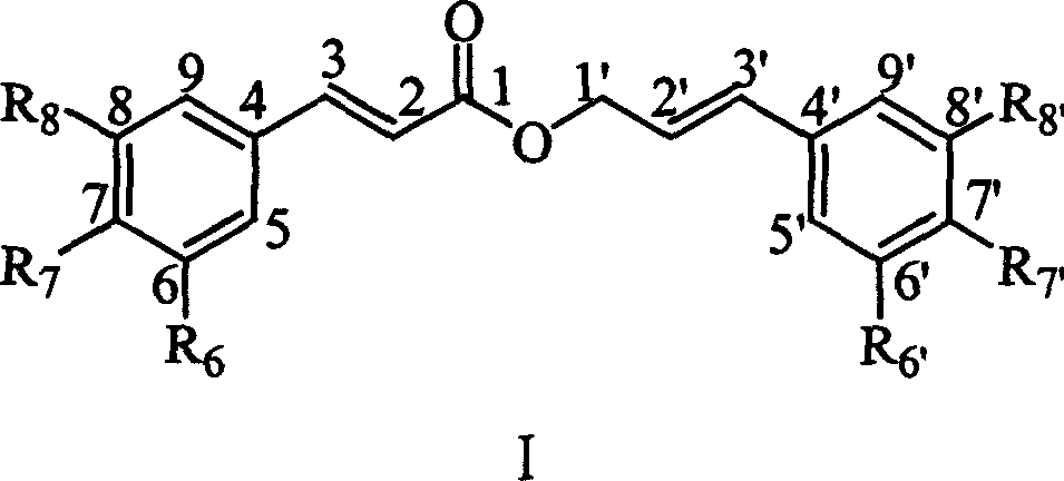 Compounds of class of styracin and cinepazid ester phenylpropionic acid, prepration method and application