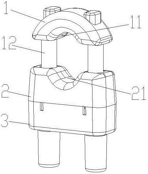 Cable terminal fastening clamp