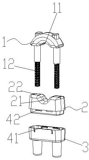 Cable terminal fastening clamp