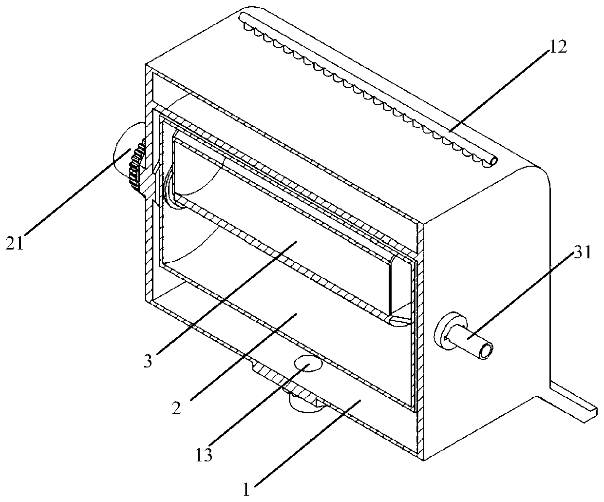 Rotary drum filter for preparing coated vitamin C granules