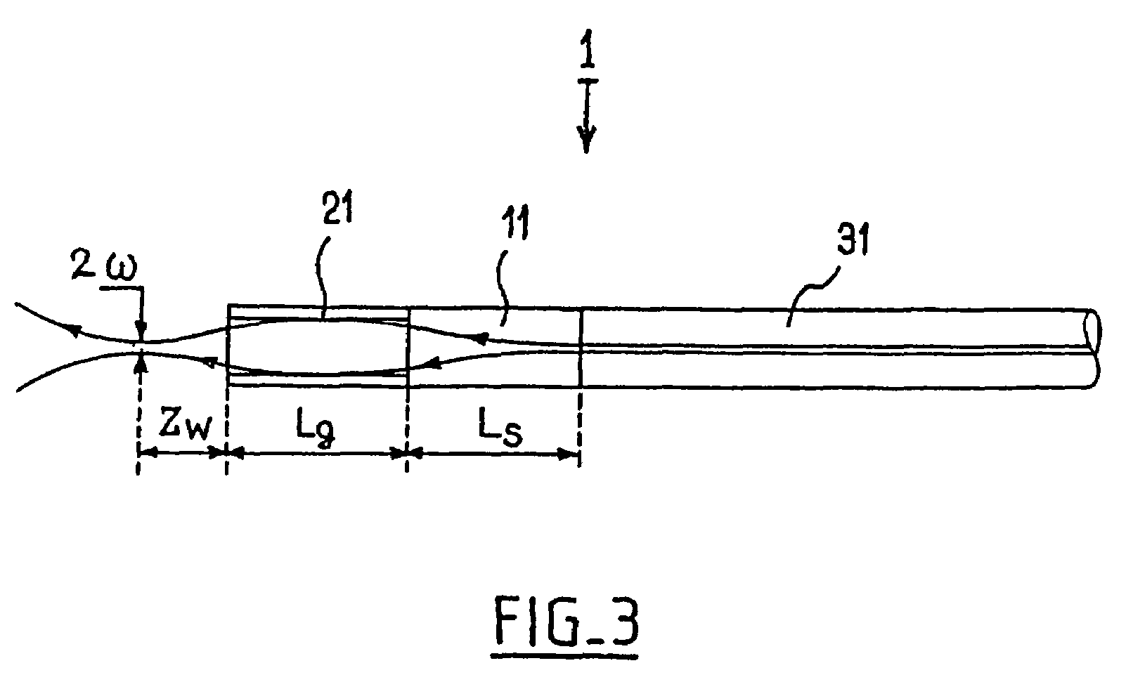 Optical component with spectral separation