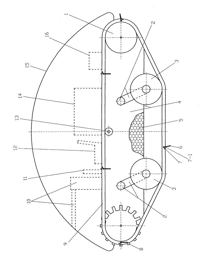 Individual crawler type combat vehicle