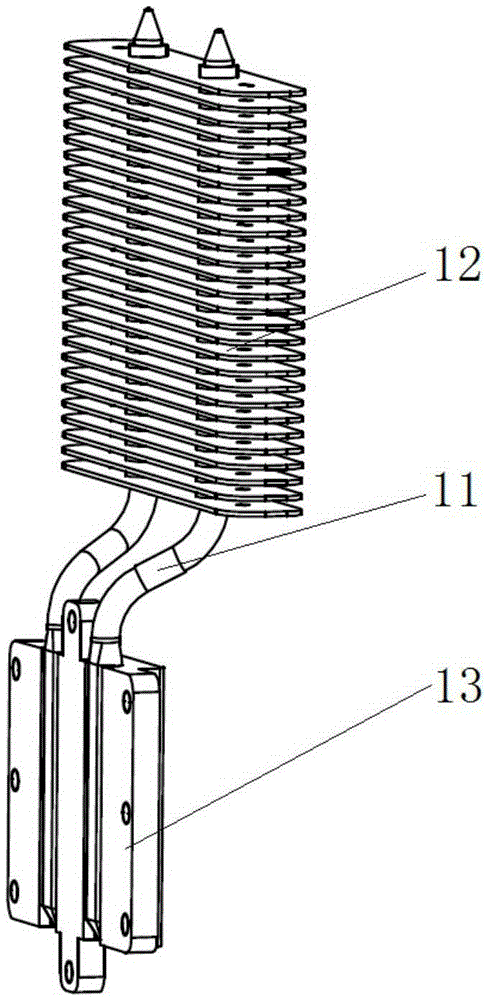 Heat radiation device and refrigerator