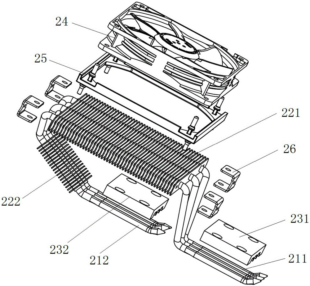 Heat radiation device and refrigerator