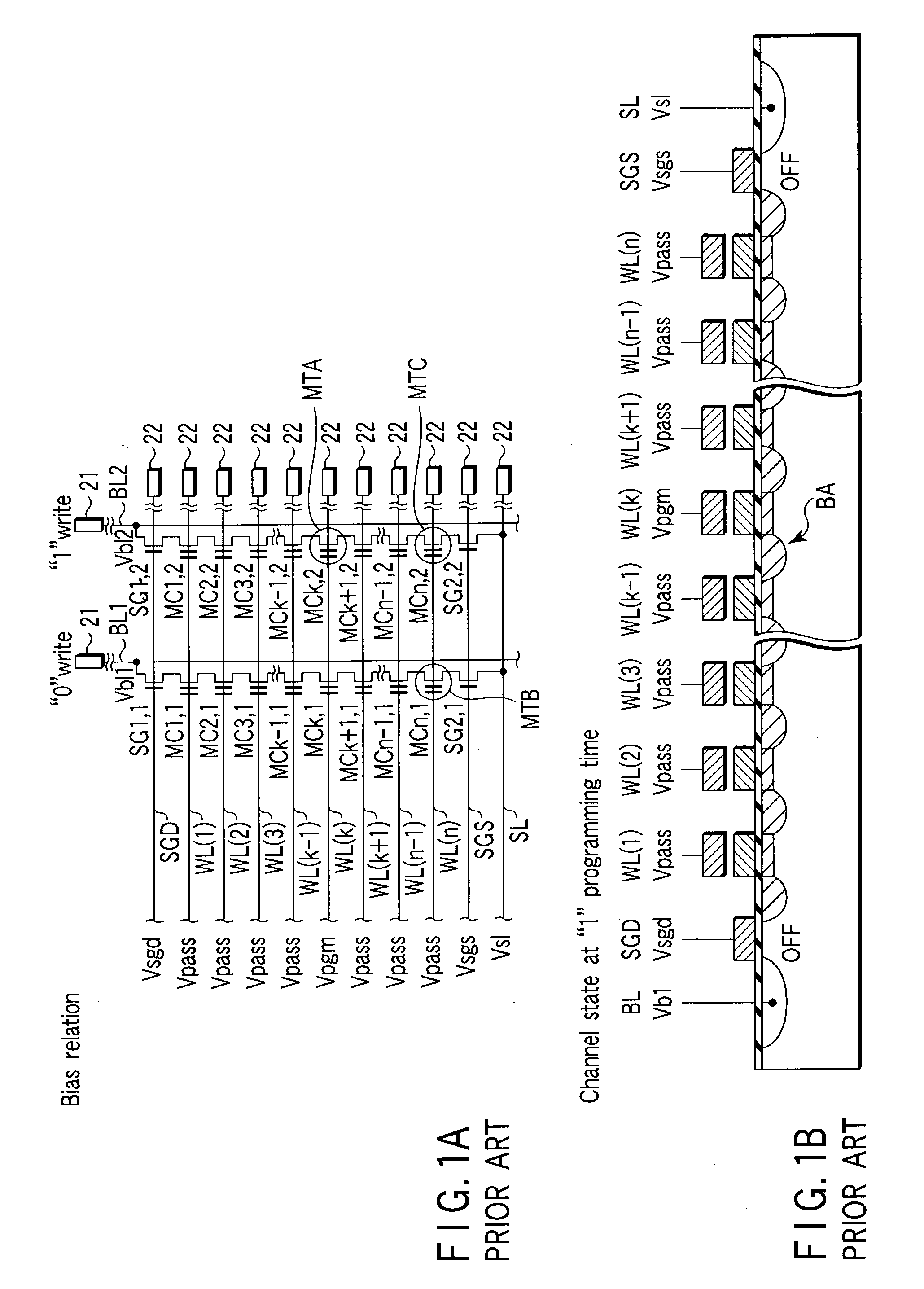 NAND type flash EEPROM in which sequential programming process is performed by using different intermediate voltages