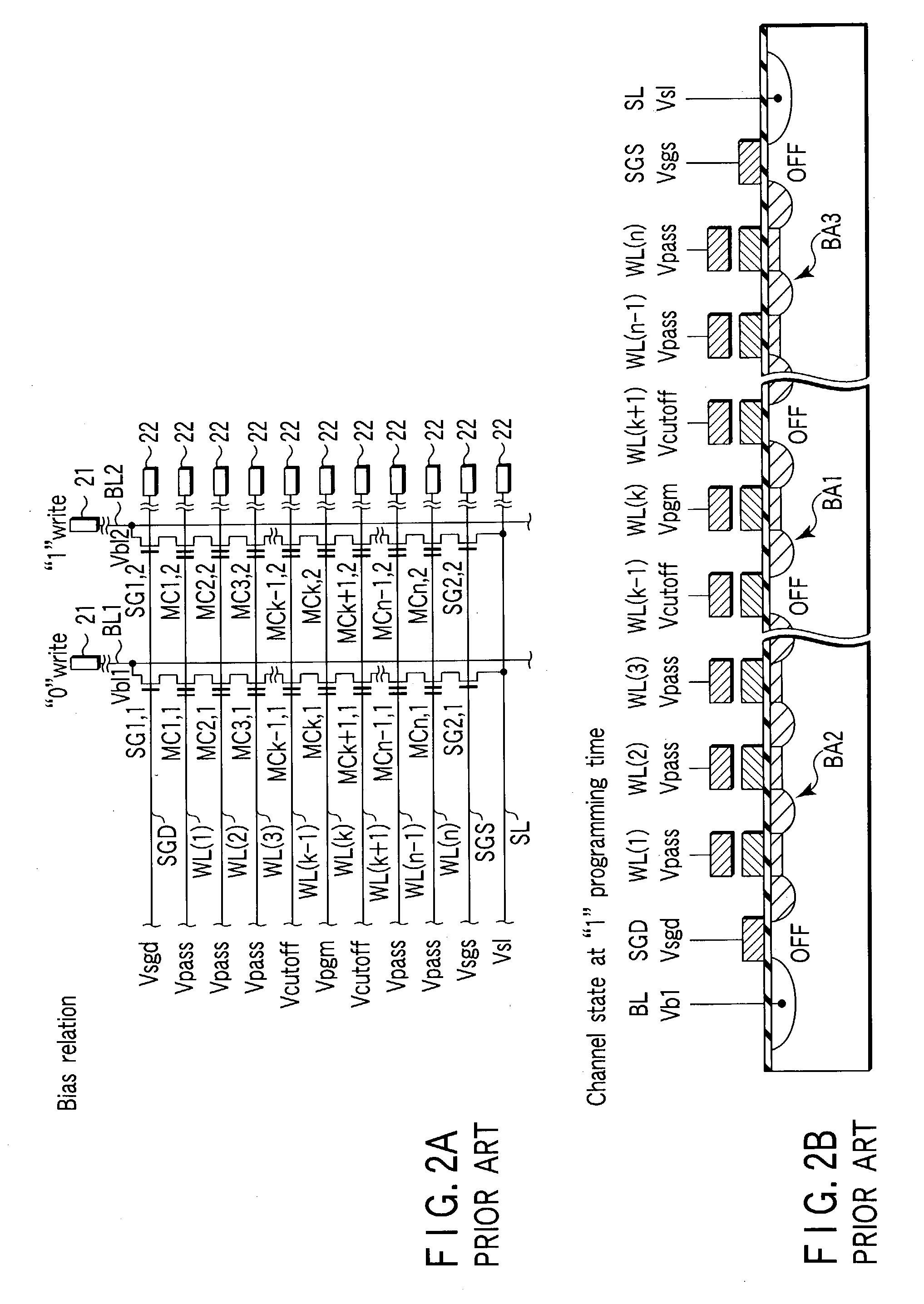 NAND type flash EEPROM in which sequential programming process is performed by using different intermediate voltages