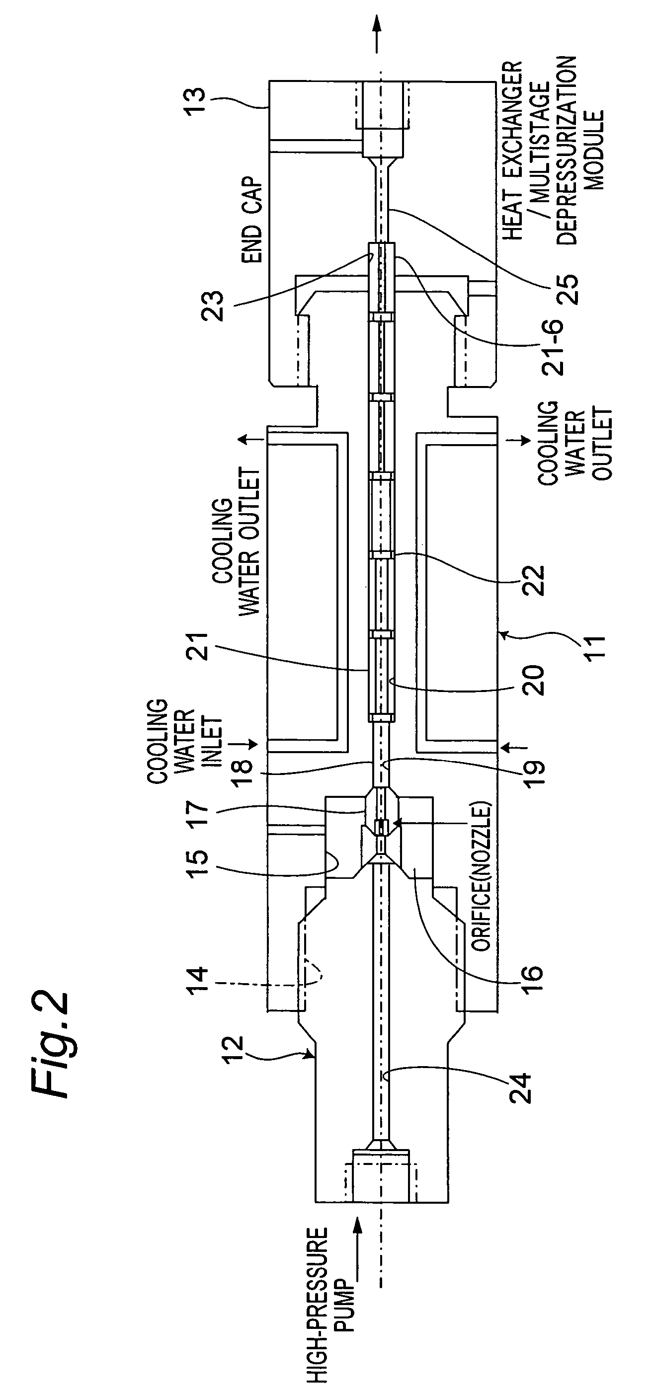 Emulsification/dispersion system using multistage depressurization module and method for producing emulsified/dispersed liquid