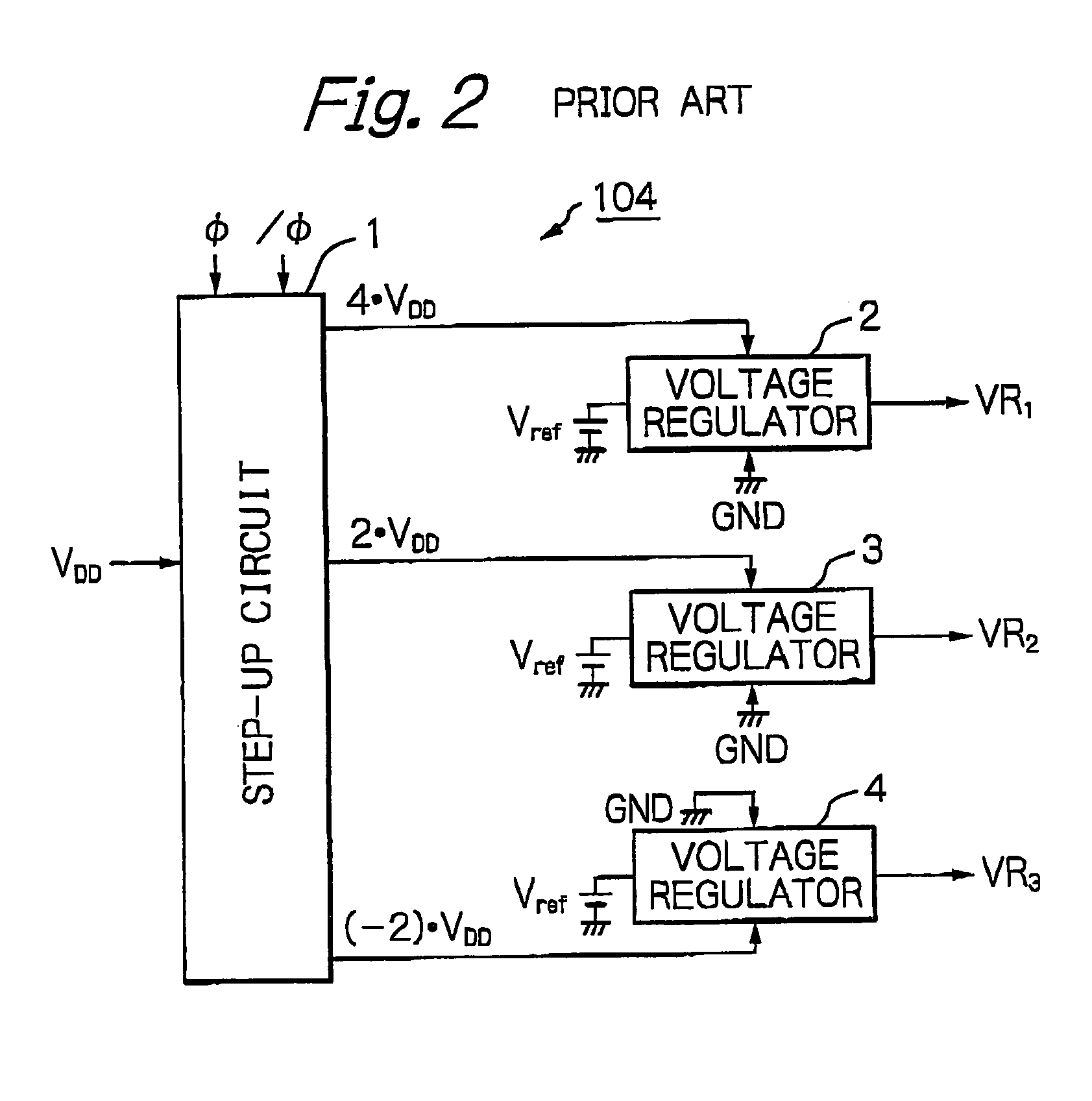 Power supply circuit including stably operating voltage regulators