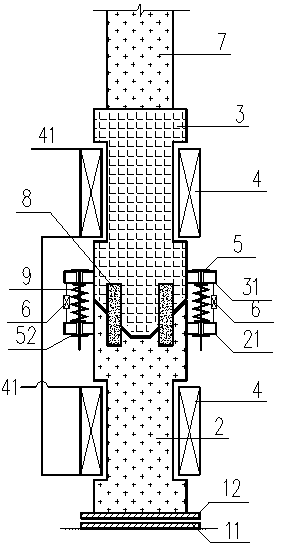 A repulsion-type magnetic suspension shock-isolation bearing and its manufacturing and construction method