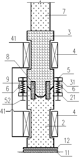 A repulsion-type magnetic suspension shock-isolation bearing and its manufacturing and construction method