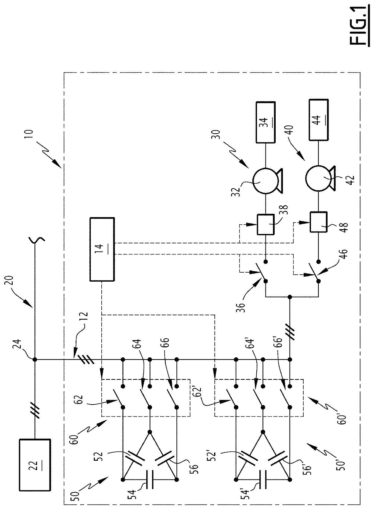 Method for reducing the inrush current of an asynchronous electrical motor and a compressor system for implementing this method