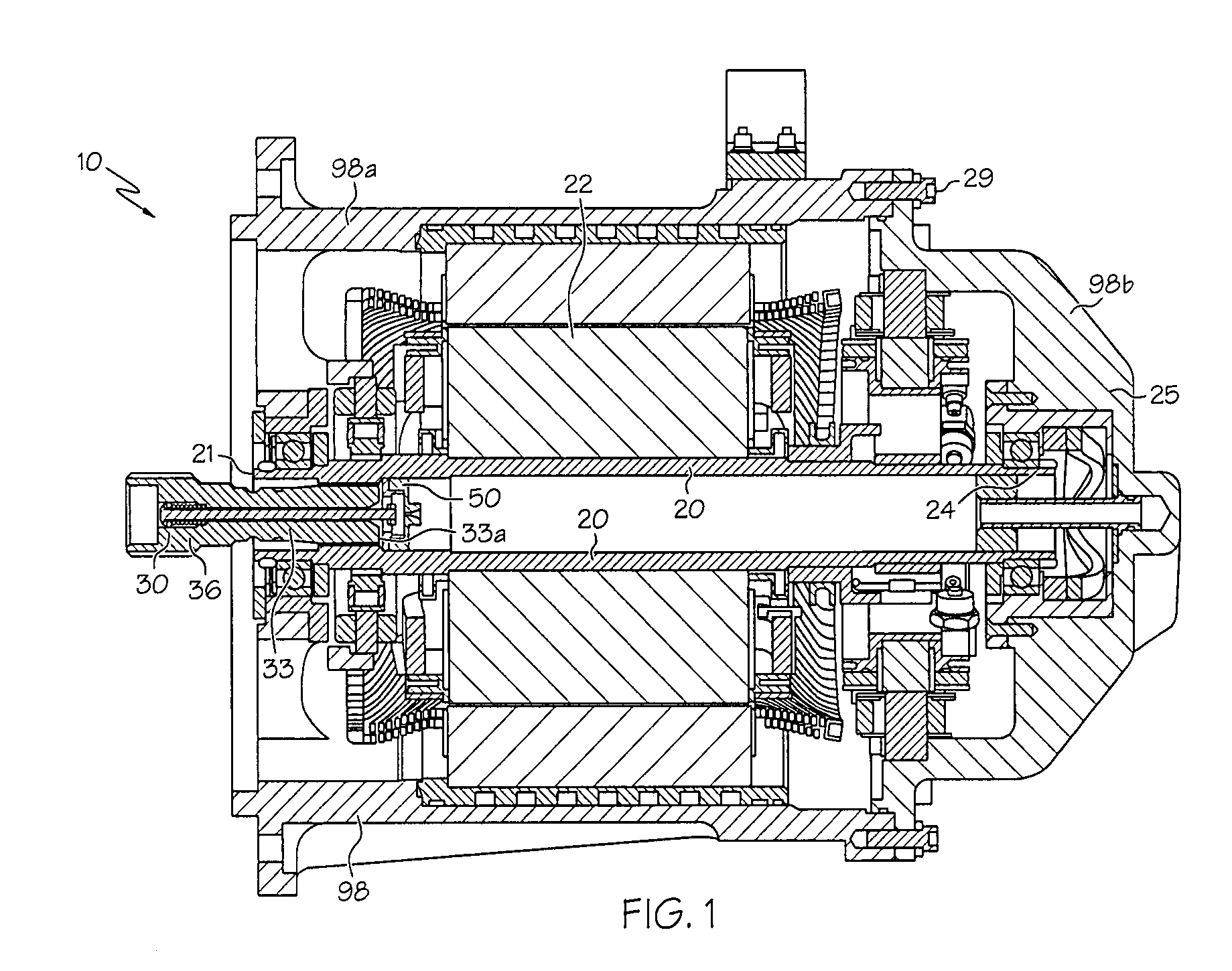 Axial impact shaft system