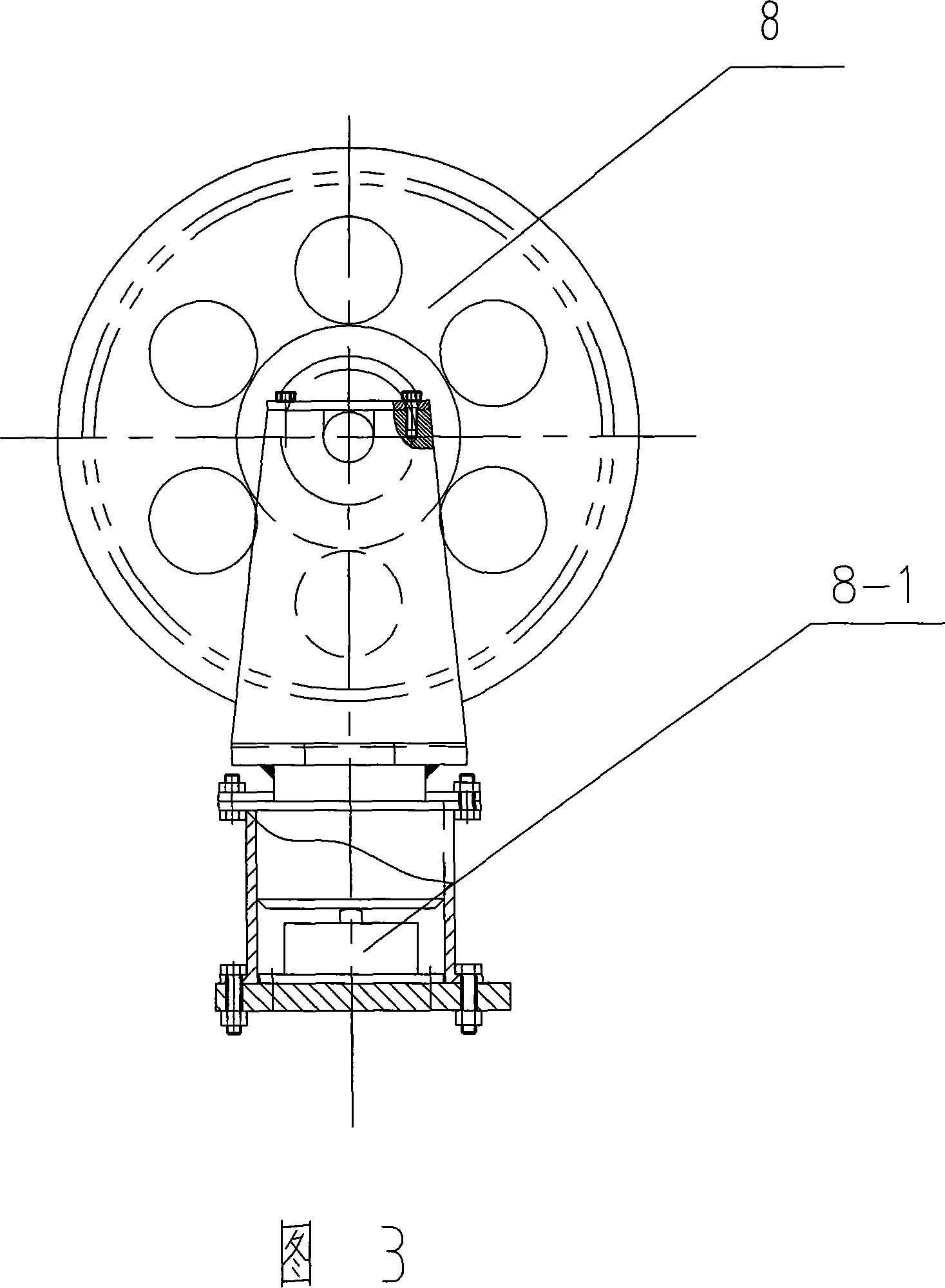 Pumping unit with pole