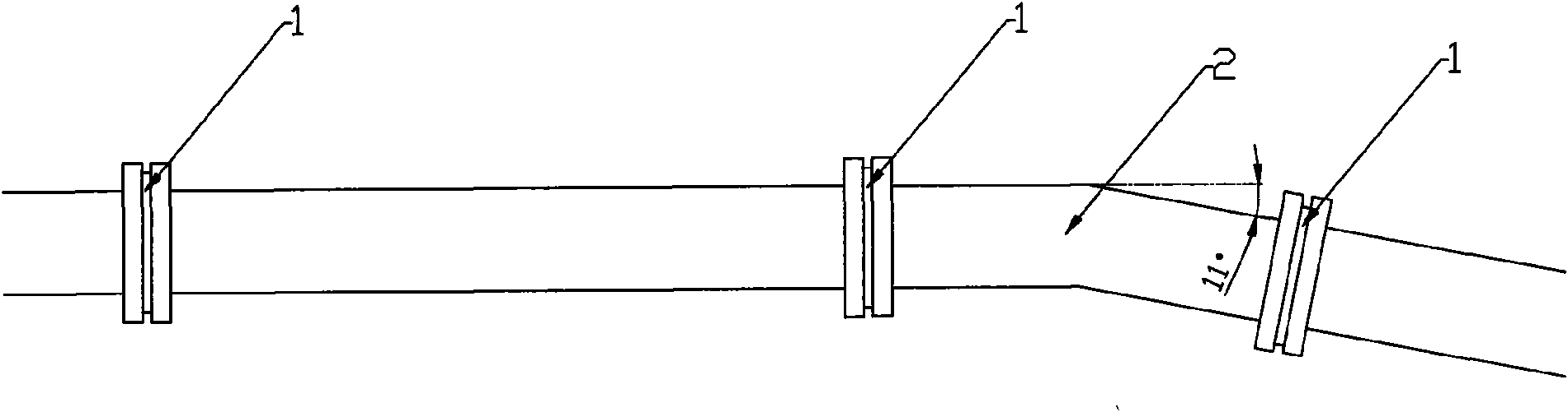 Turning gasket for connecting flanges