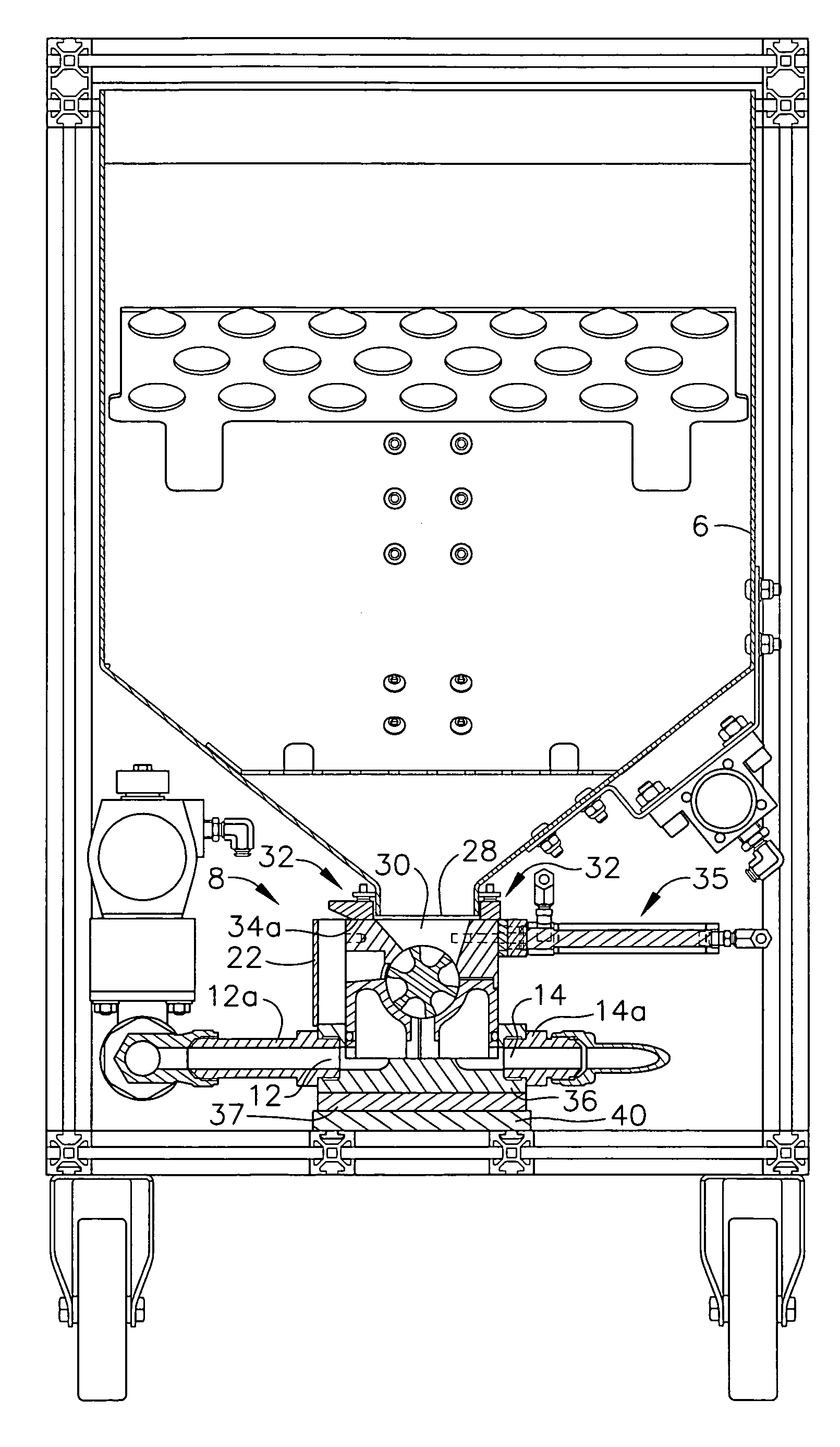 Feeder assembly for particle blast system