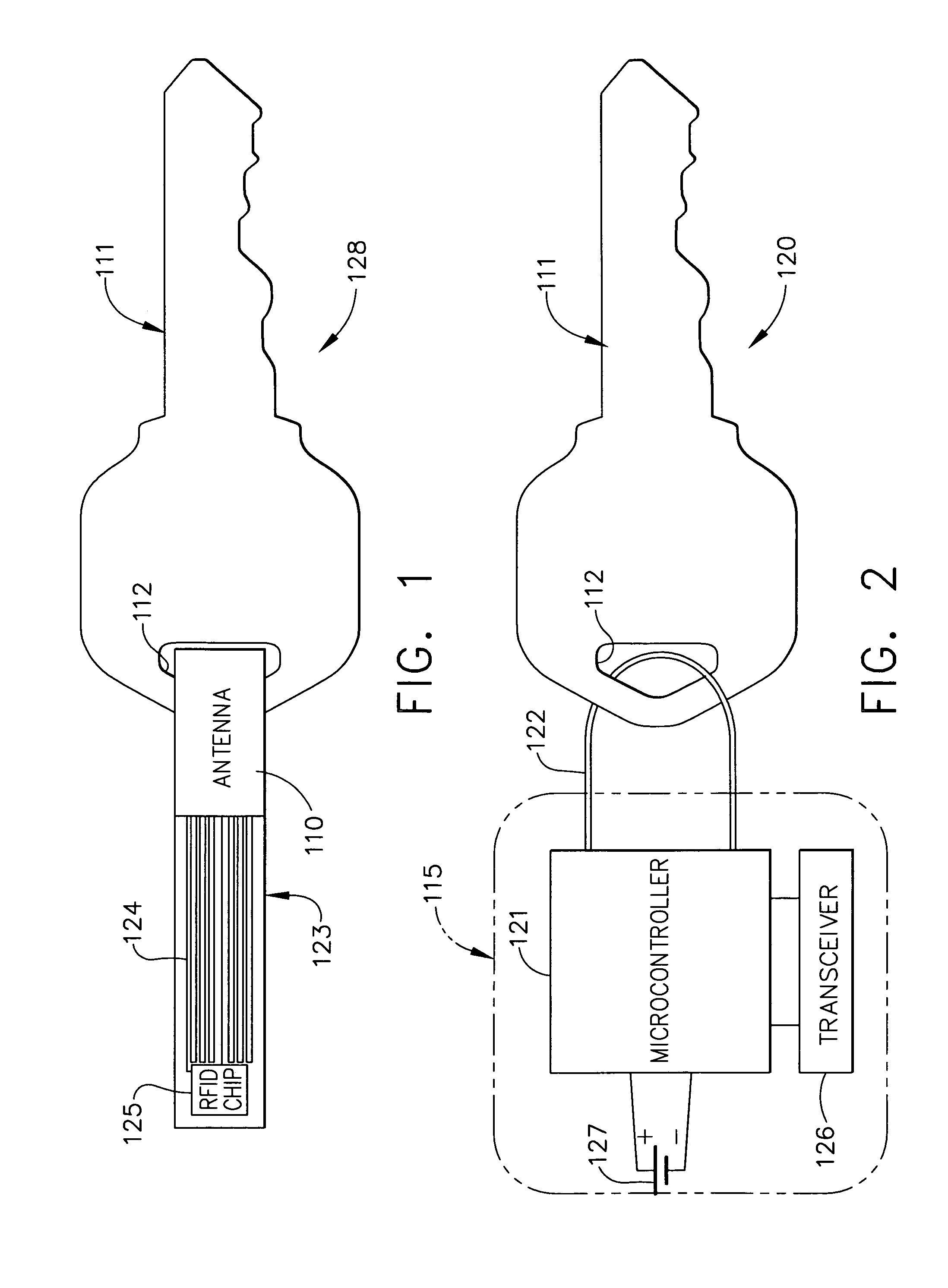 Electronic lock box with key presence sensing