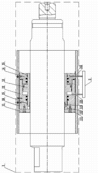 Hydraulic device for spindle brake of wind generating set