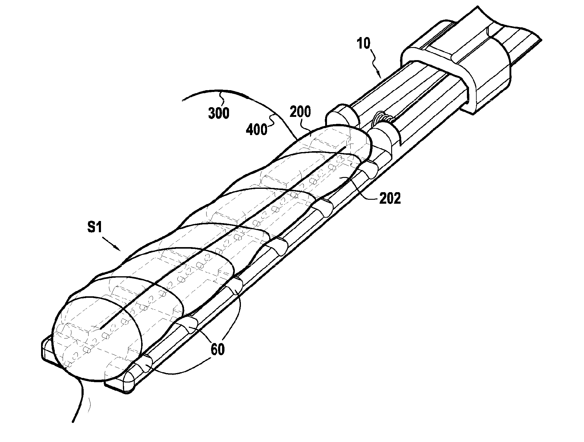 Instrument intended to be used to modify the volume of the stomach of a patient