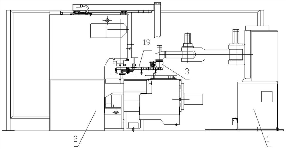 Four-axis planar robot integrated system for automatic loading and unloading of high-speed notching machines