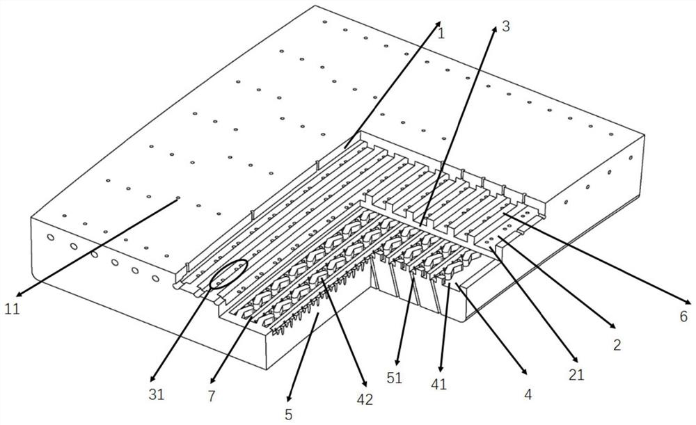 A turbine outer ring block air supply structure with separate chamber air supply