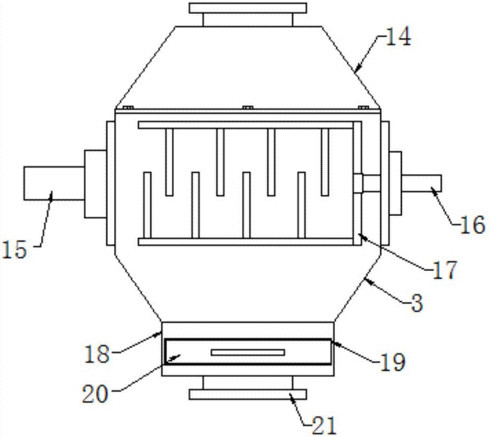 Liquid material mixing device