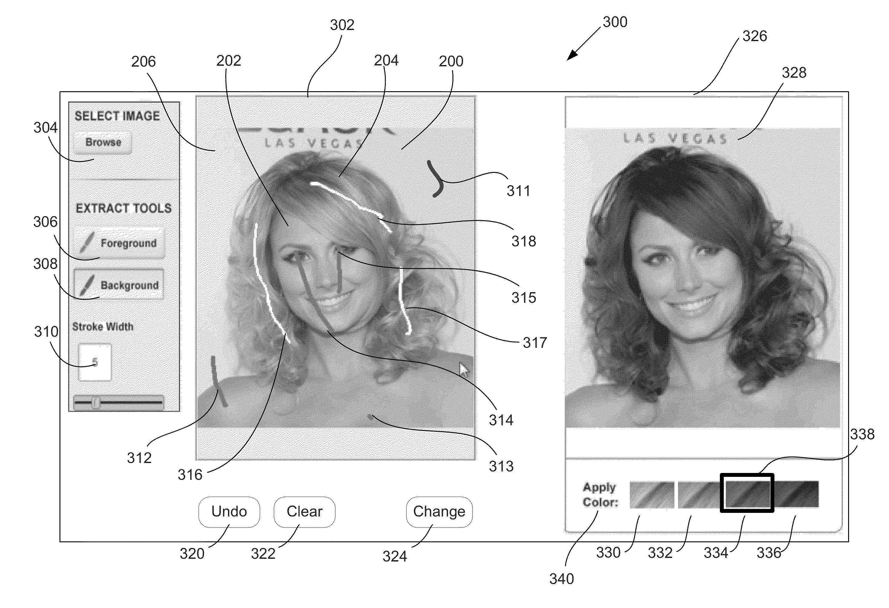 System and method for changing hair color in digital images