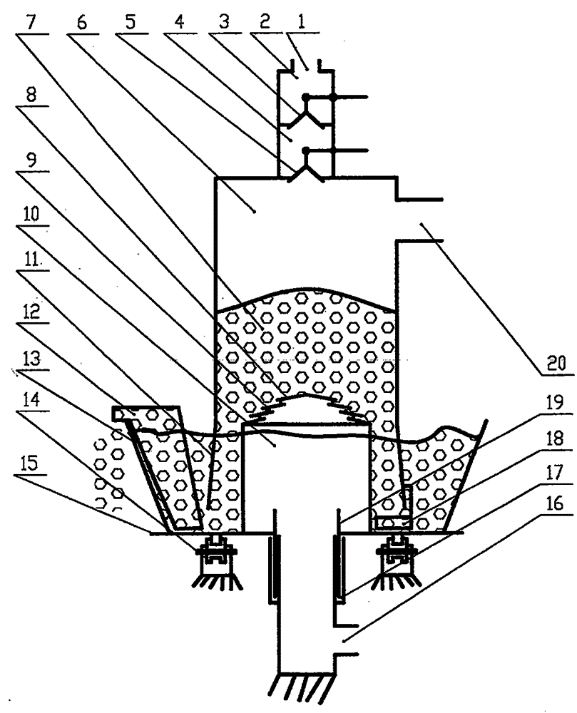 High-temperature coal gas filtering and purifying device and method for static bed