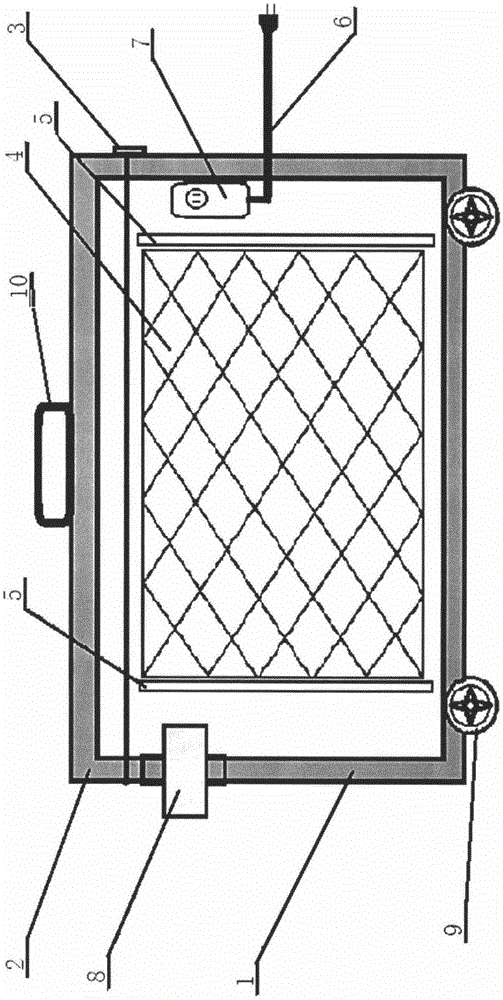 Indoor air purifying box used in cooperation with dust collector