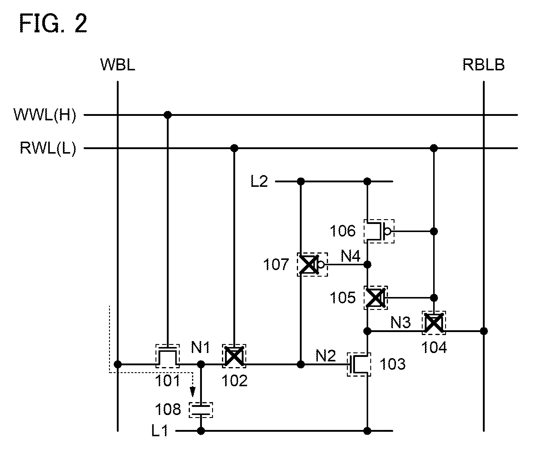 Memory cell including transistor and capacitor