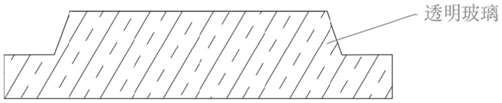 Fire-polishing and blackening preparation method of anti-halation step glass