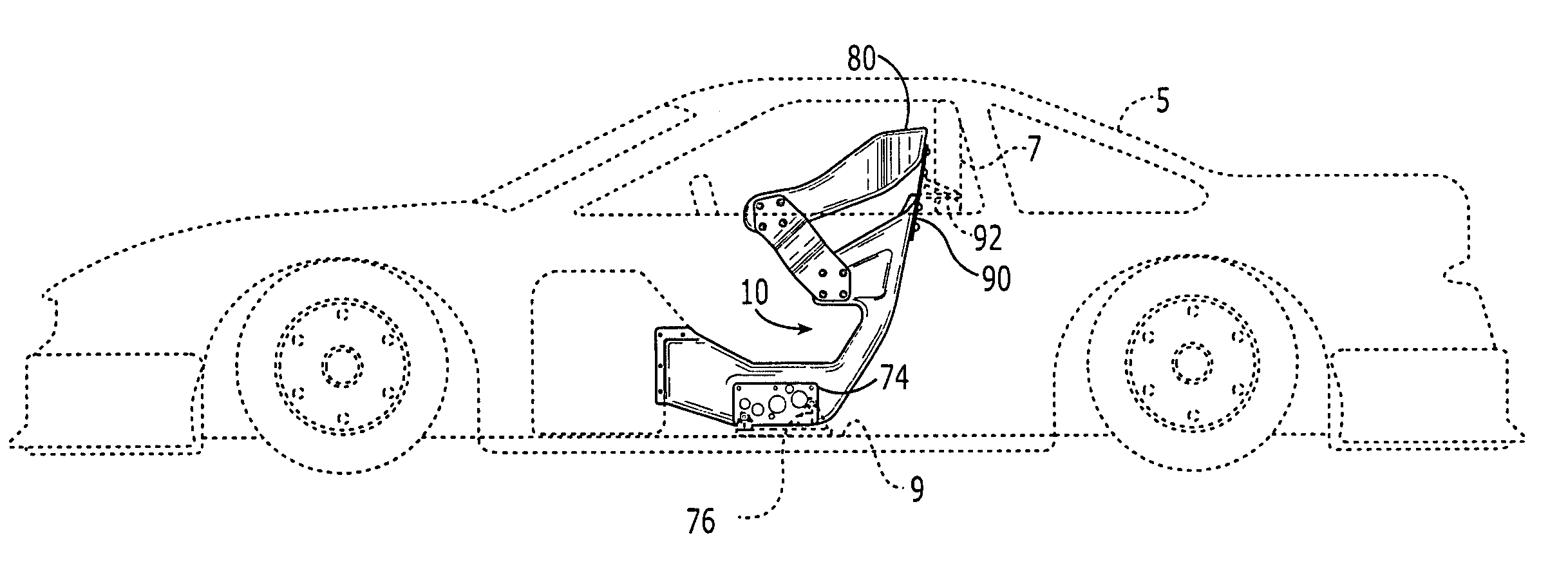 Molded safety seat