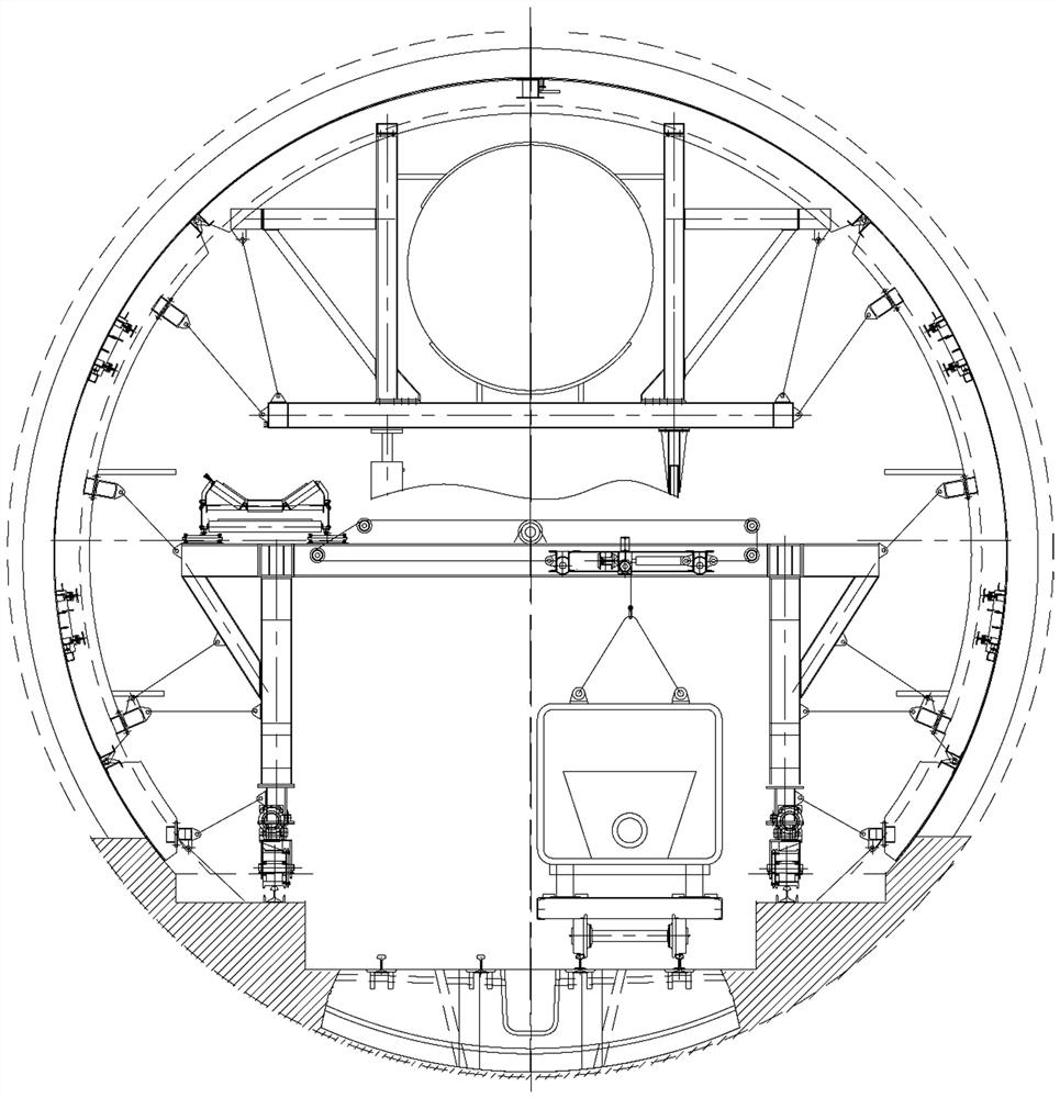 In-tunnel double-station-track concrete tanker non-occupation transferring method