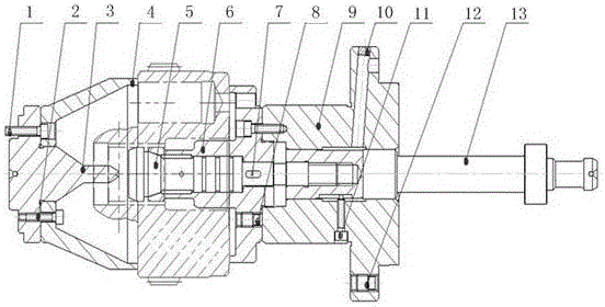 Hobbing technological equipment for cylinder body of hydraulic motor and clamping technology