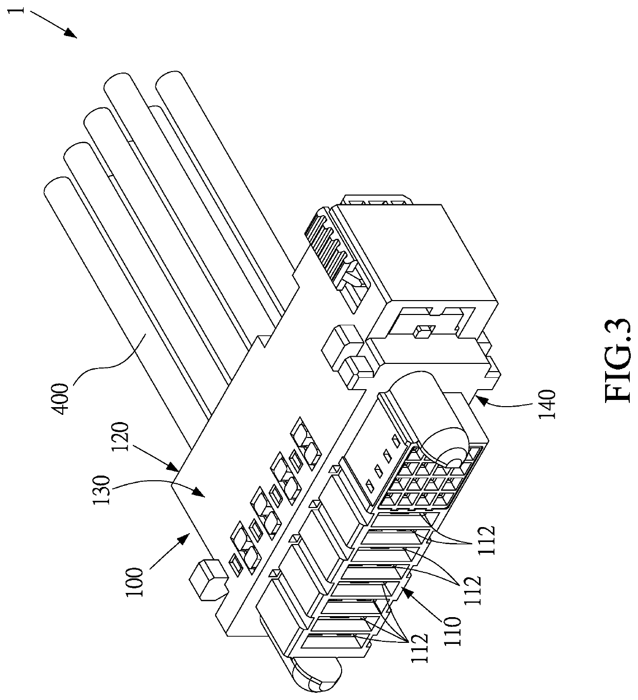 Electrical connector with reduce distance between electrical terminals