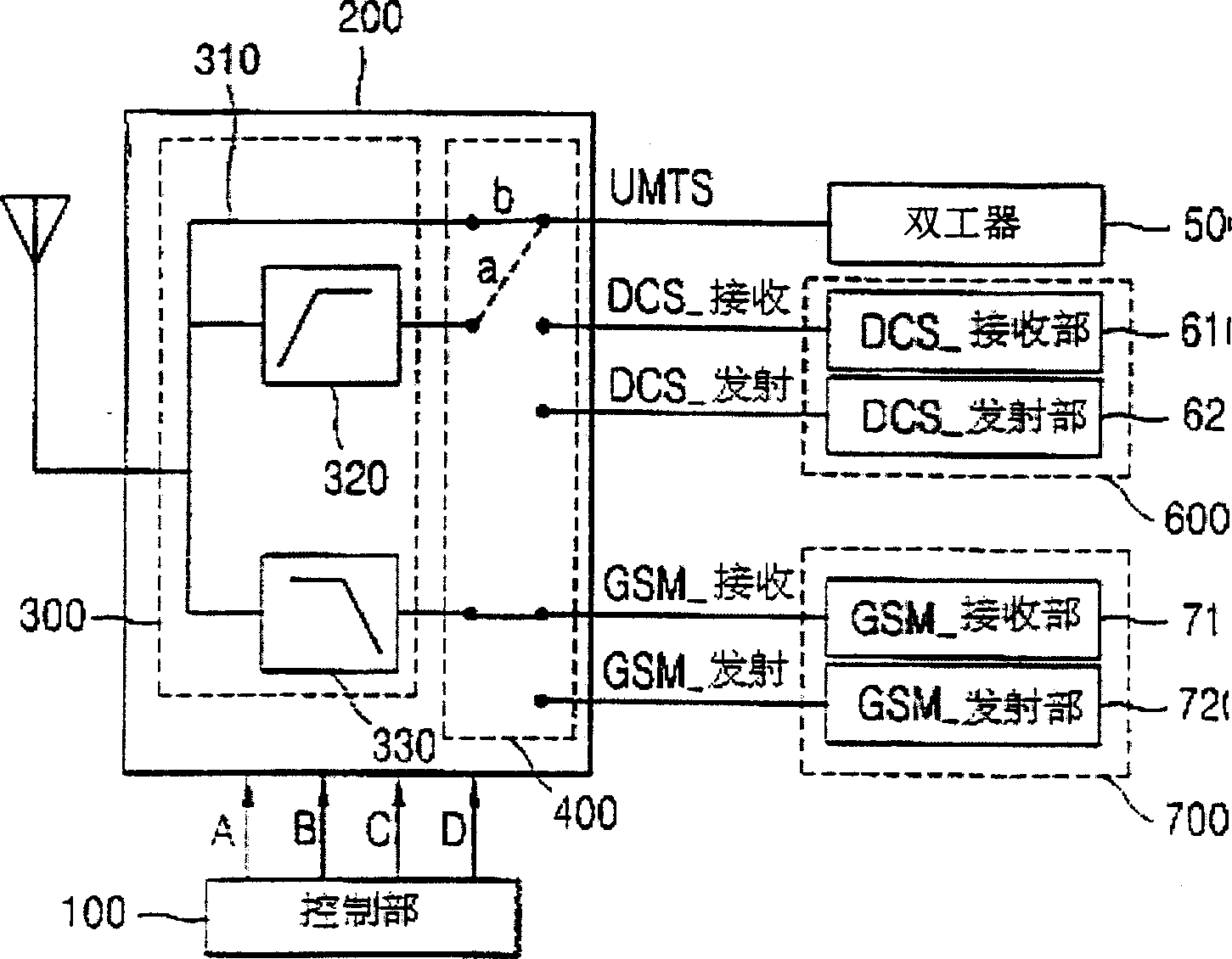 Apparatus and method for configuring high-frequency path of dual mode mobile phone