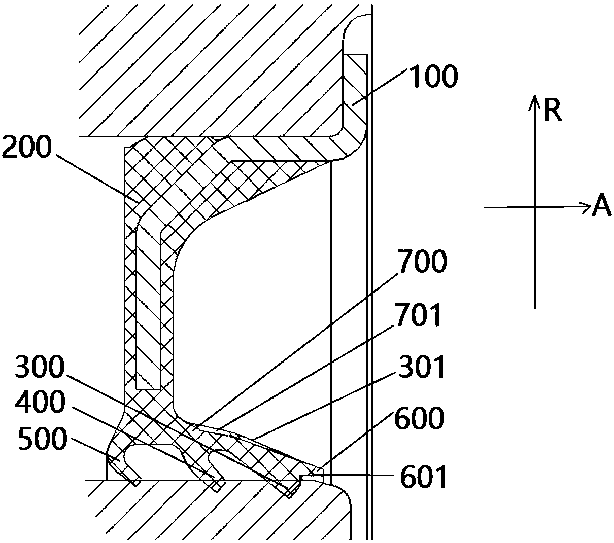 Bearing and sealing device