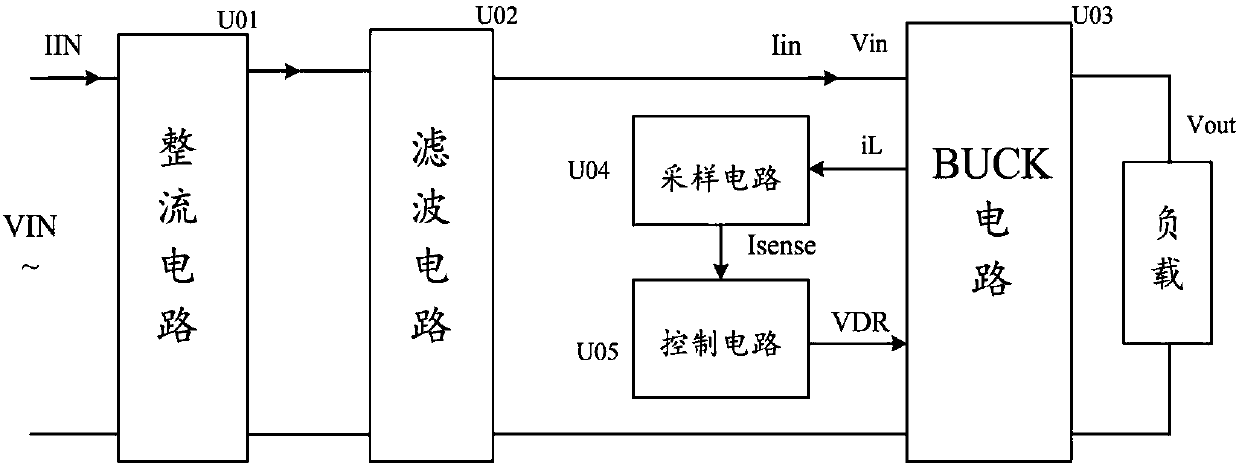 Control circuit and method for step-down circuit