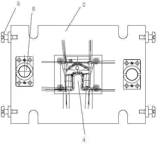 Stamping die for automobile left suspension installation inner-plate