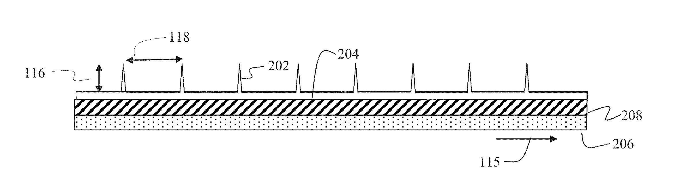 Reduced solar absorptivity applique having spaced riblets with pigmented coloration