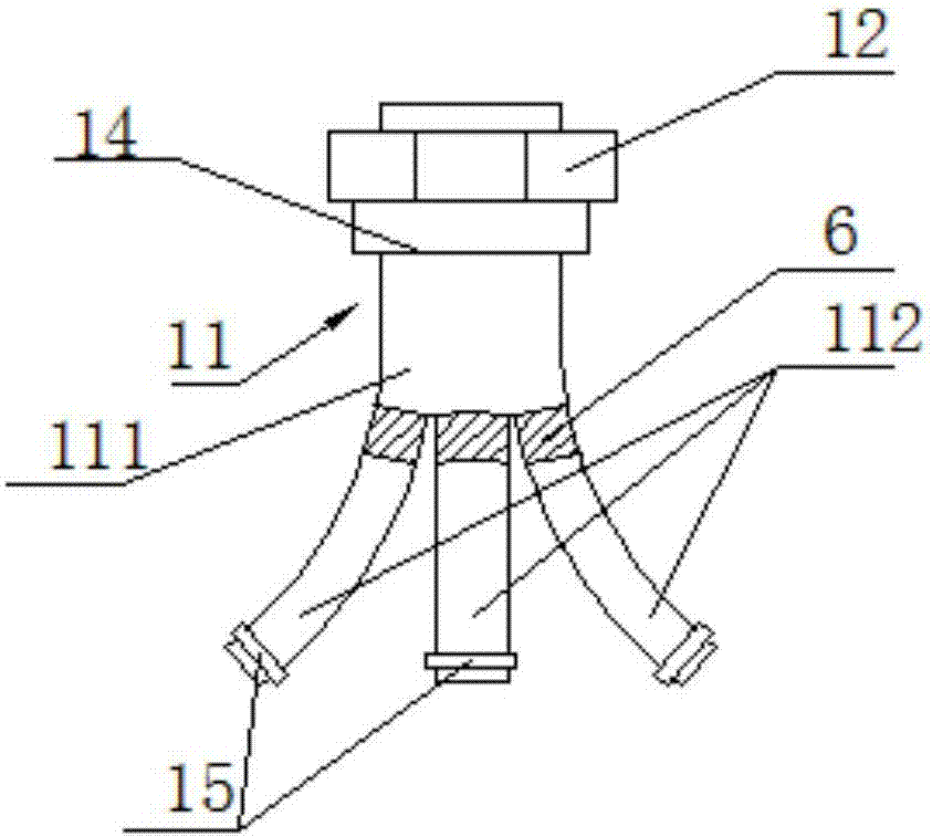 Multi-claw self-adjustable diagonal ventilating type smoke exhauster