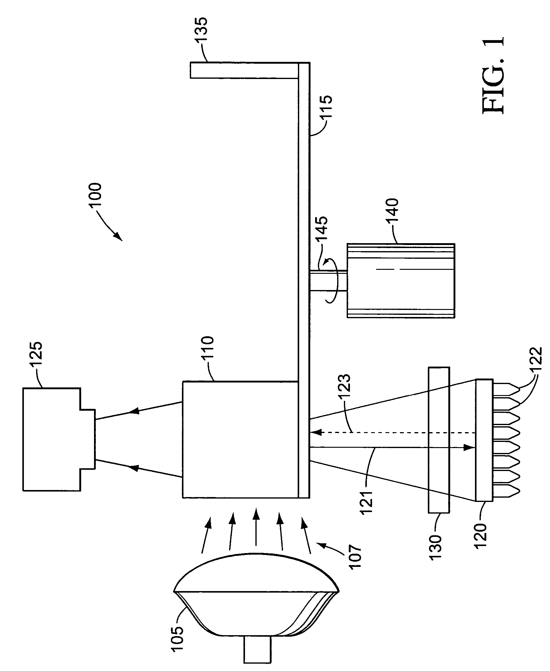 Fluorescent detector with automatic changing filters