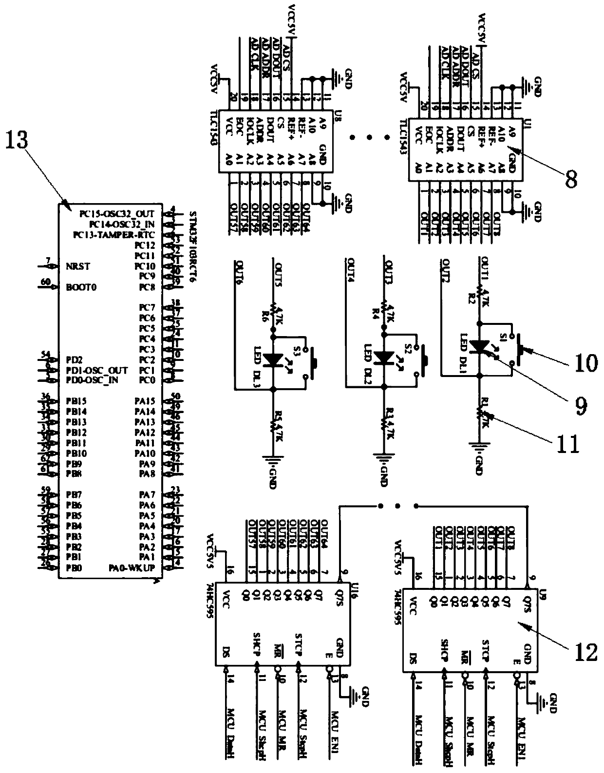 Visual detection system for dynamic graph of wiring harness ribbons