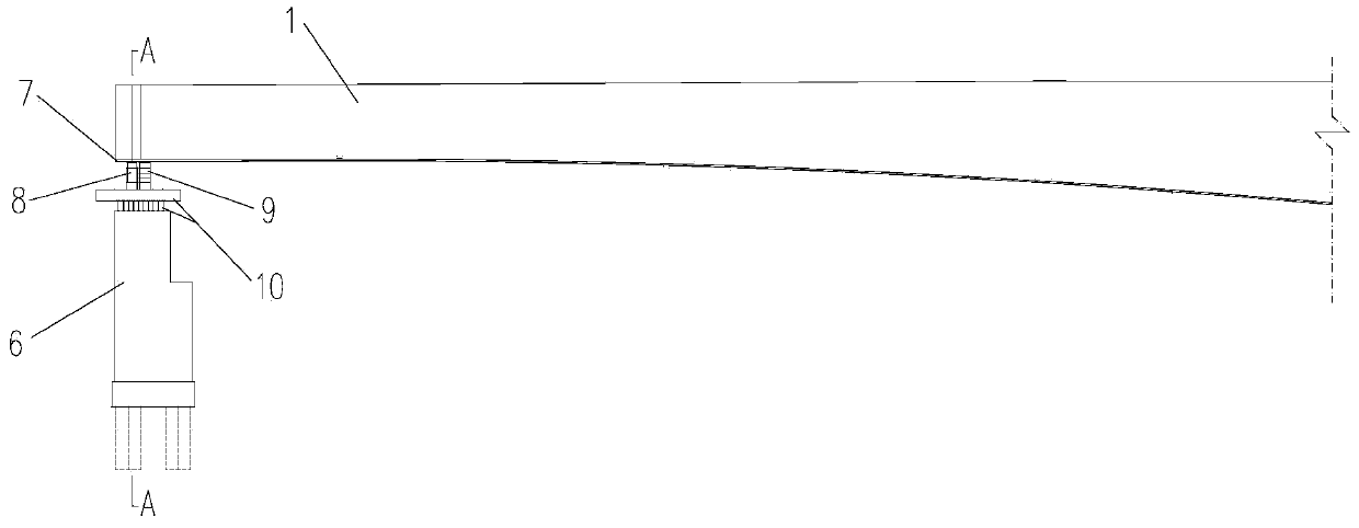 Construction method for one-time turning of large-span T-shaped single pier