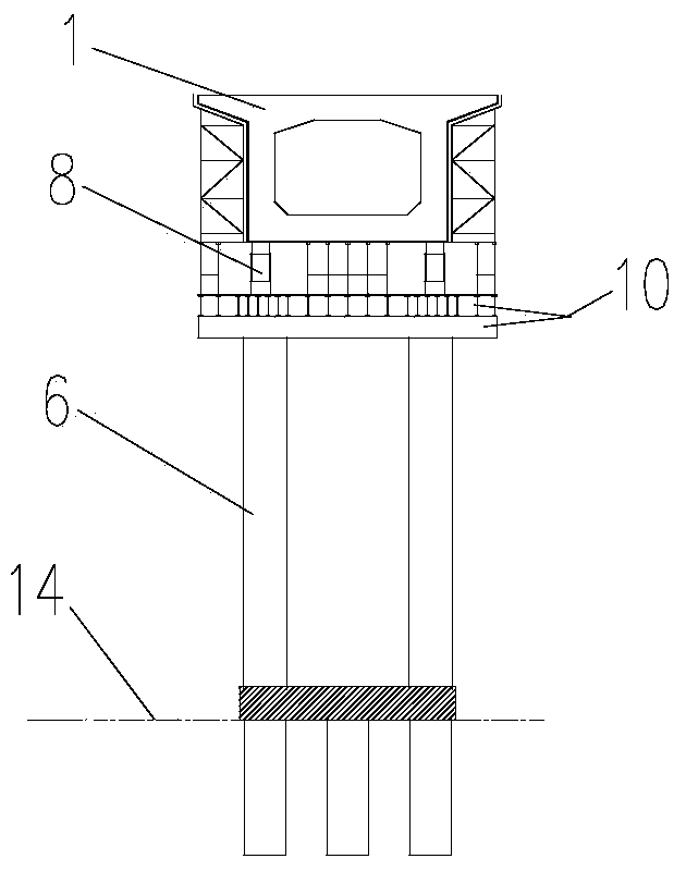 Construction method for one-time turning of large-span T-shaped single pier