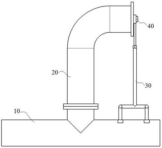 A support device for installation of vertical bending joint pipes